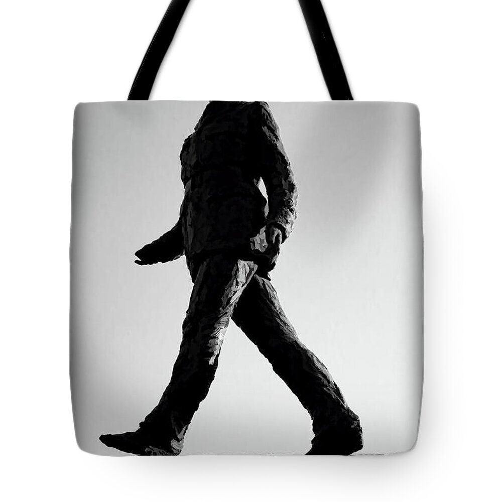 Charles De Gaulle Tote Bag featuring the photograph Statue Charles de Gaulle french by Chuck Kuhn