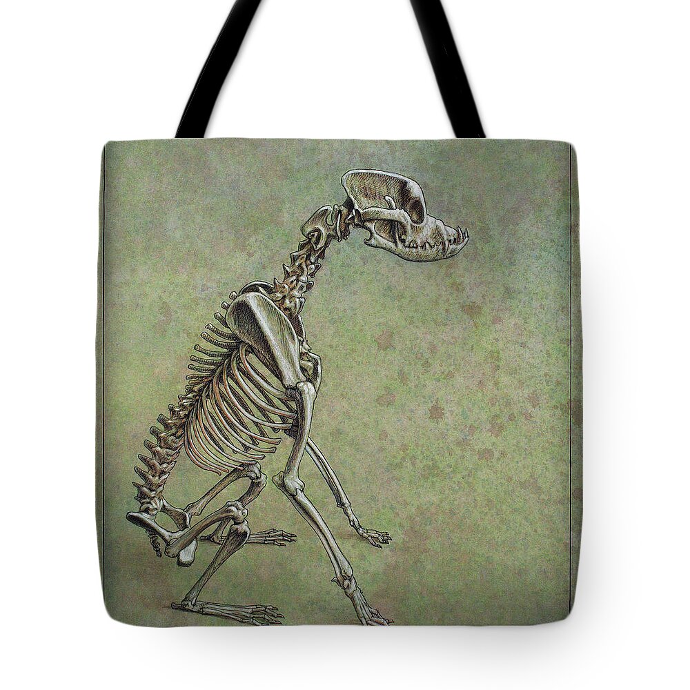 Dog Tote Bag featuring the drawing Stay... by James W Johnson