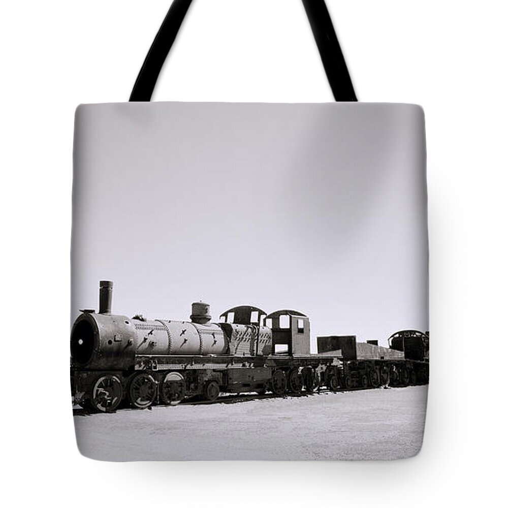 Train Tote Bag featuring the photograph Steam Trains by Shaun Higson