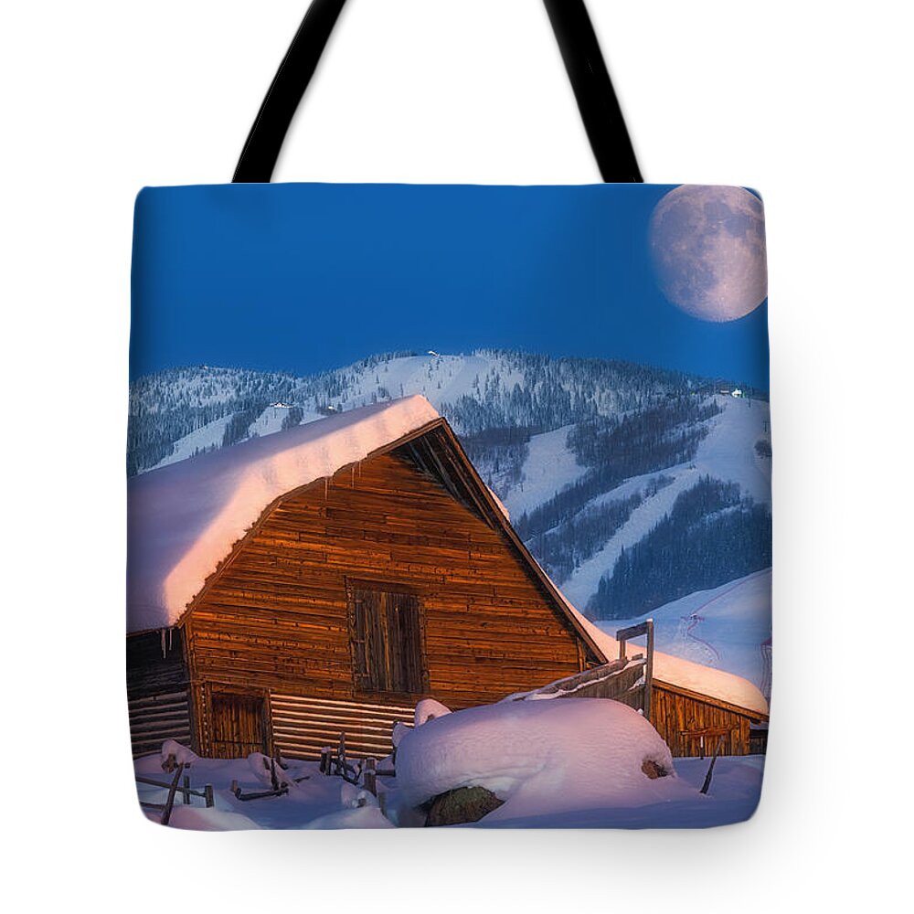 Barn Tote Bag featuring the photograph Steamboat Dreams by Darren White