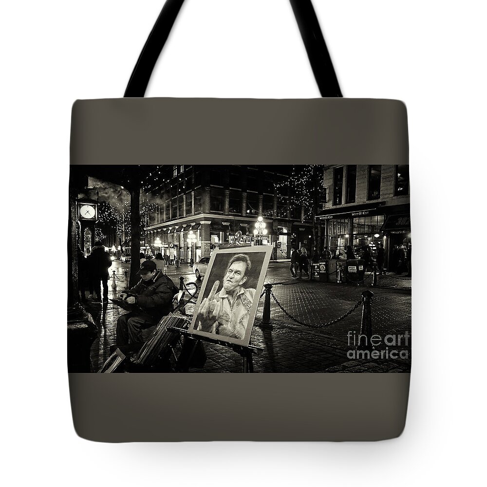 Monochrome Tote Bag featuring the photograph Steamin' Johnny by Cameron Wood