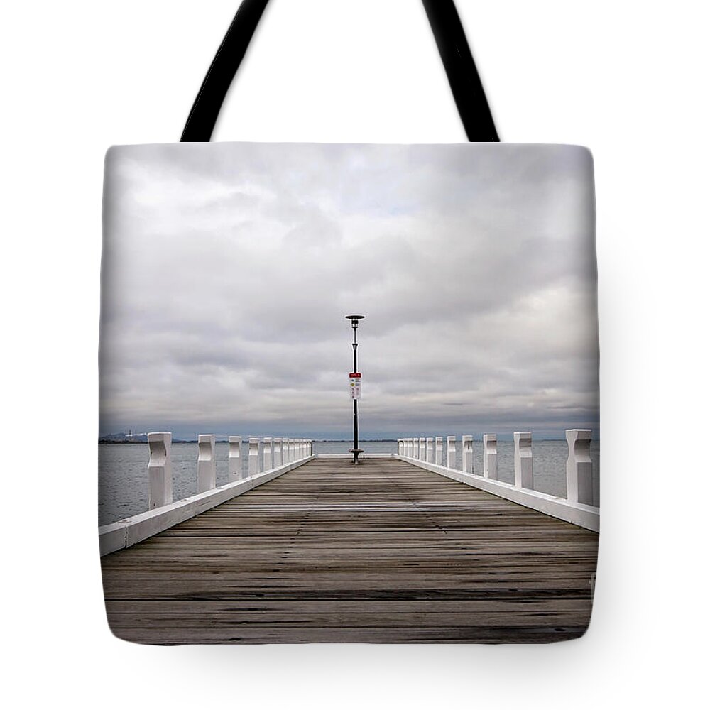 Geelong Tote Bag featuring the photograph Steampacket Quay by Linda Lees