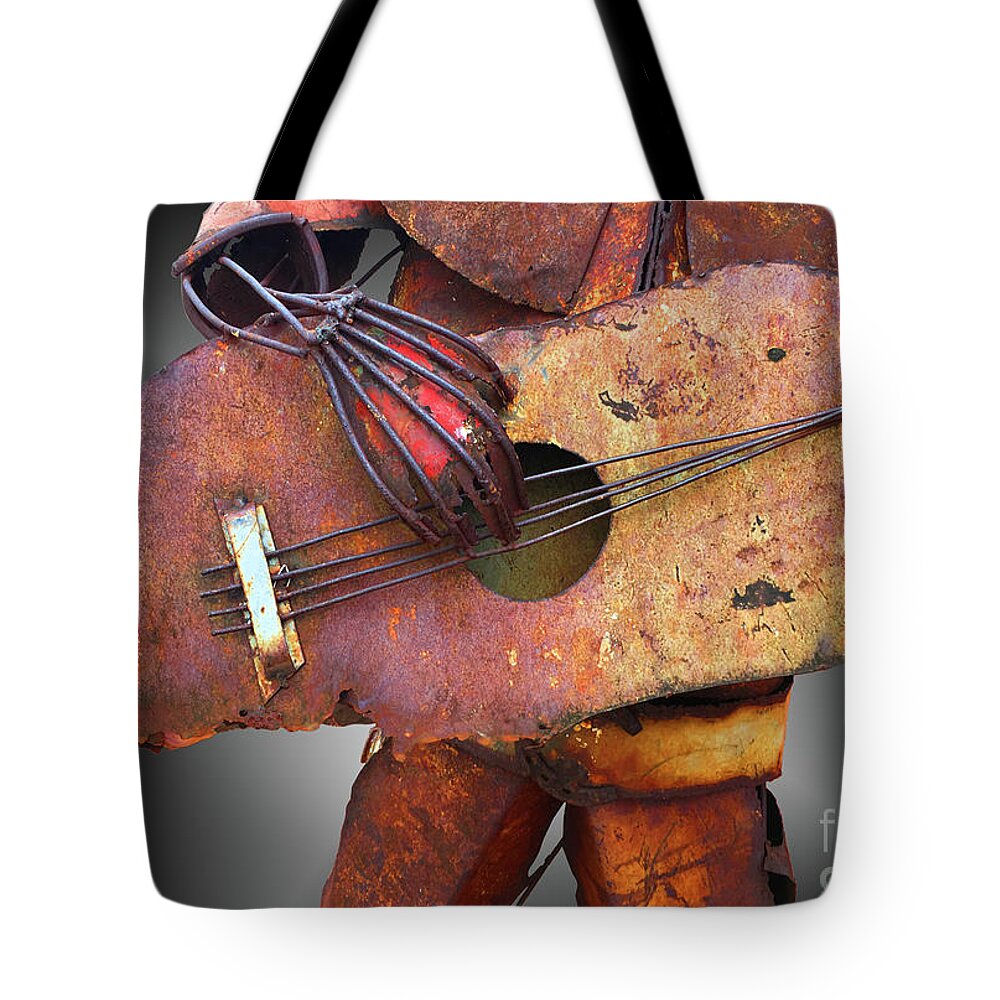 Guitar Tote Bag featuring the photograph Steel Guitar - or - Too many fingers and not enough strings by Tim Hightower