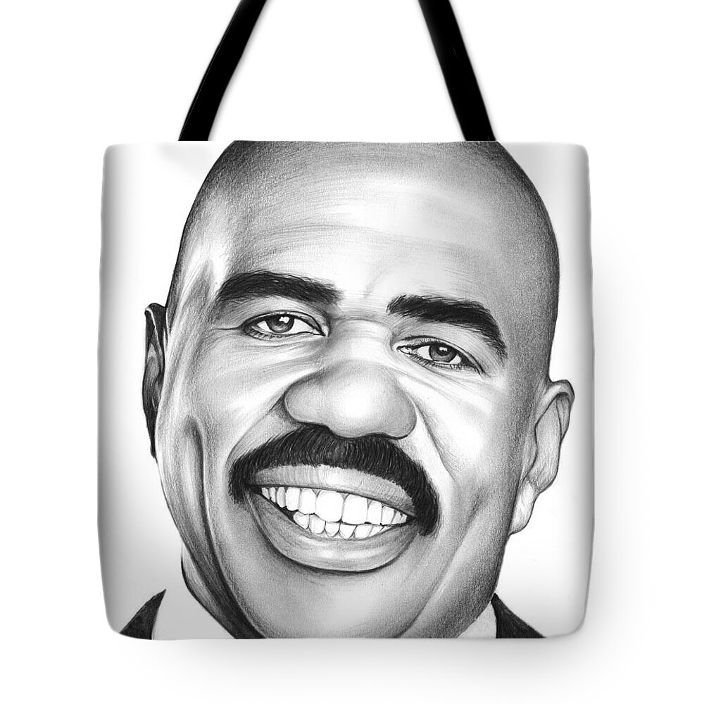 Counselor Tote Bag featuring the drawing Steve Harvey by Greg Joens