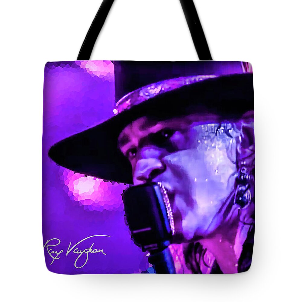 Musicians Tote Bag featuring the photograph Stevie Ray Vaughan- Voodoo Chile by Glenn Feron