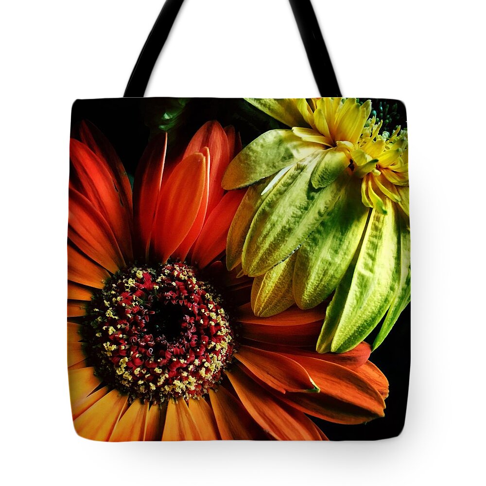 Flowers Tote Bag featuring the photograph Still Life by Anne Thurston