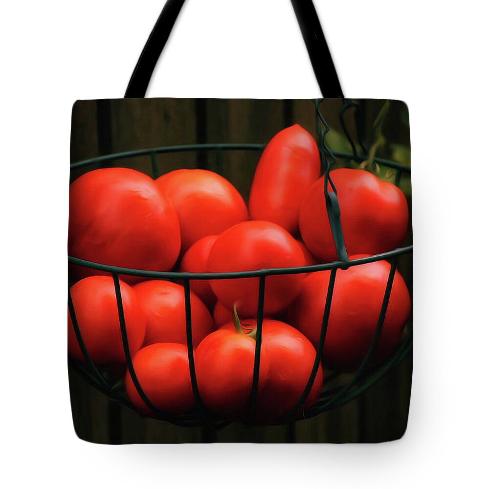 Red Tote Bag featuring the photograph Still Life in Red by Hans Brakob
