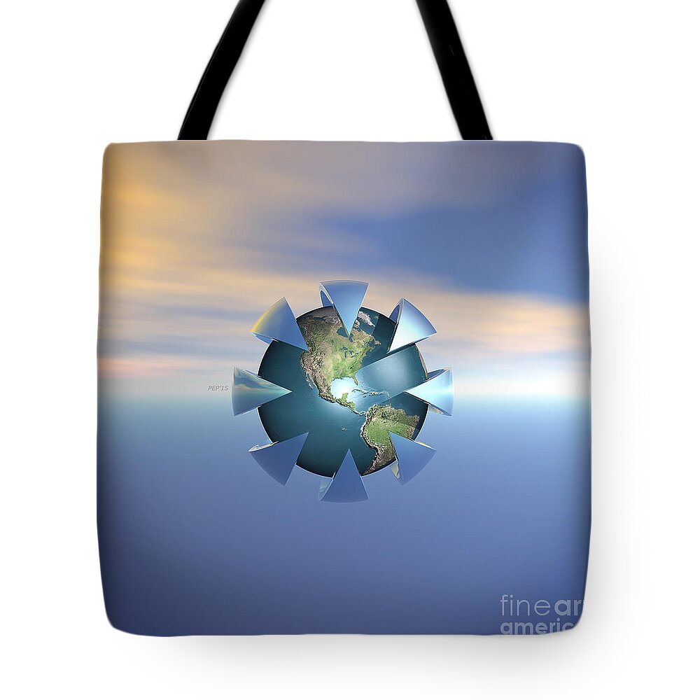 Earth Tote Bag featuring the digital art Still Life On Earth by Phil Perkins