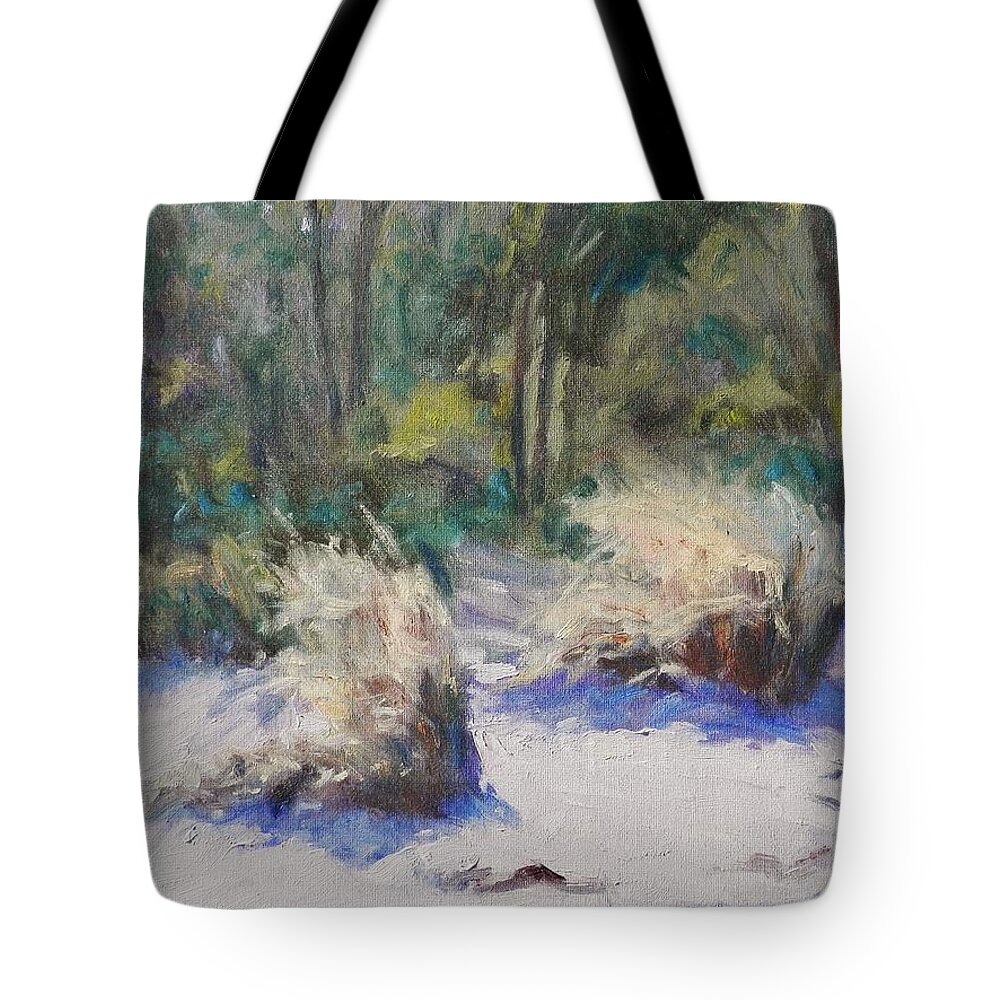 Landscape Tote Bag featuring the painting Stirred by the Breeze by Michael Camp