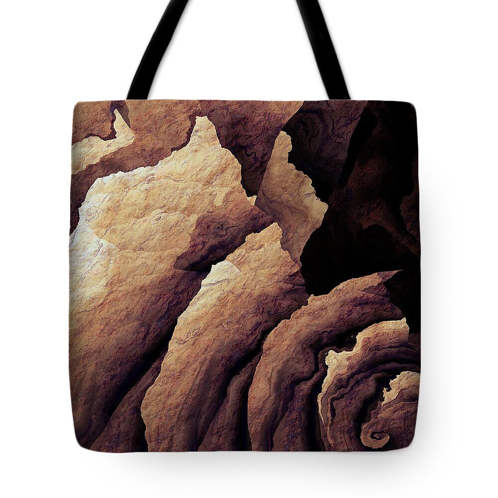 Vic Eberly Tote Bag featuring the digital art Stoic by Vic Eberly
