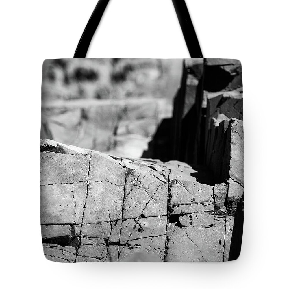 Rocks Tote Bag featuring the photograph Stone Architecture by Trance Blackman
