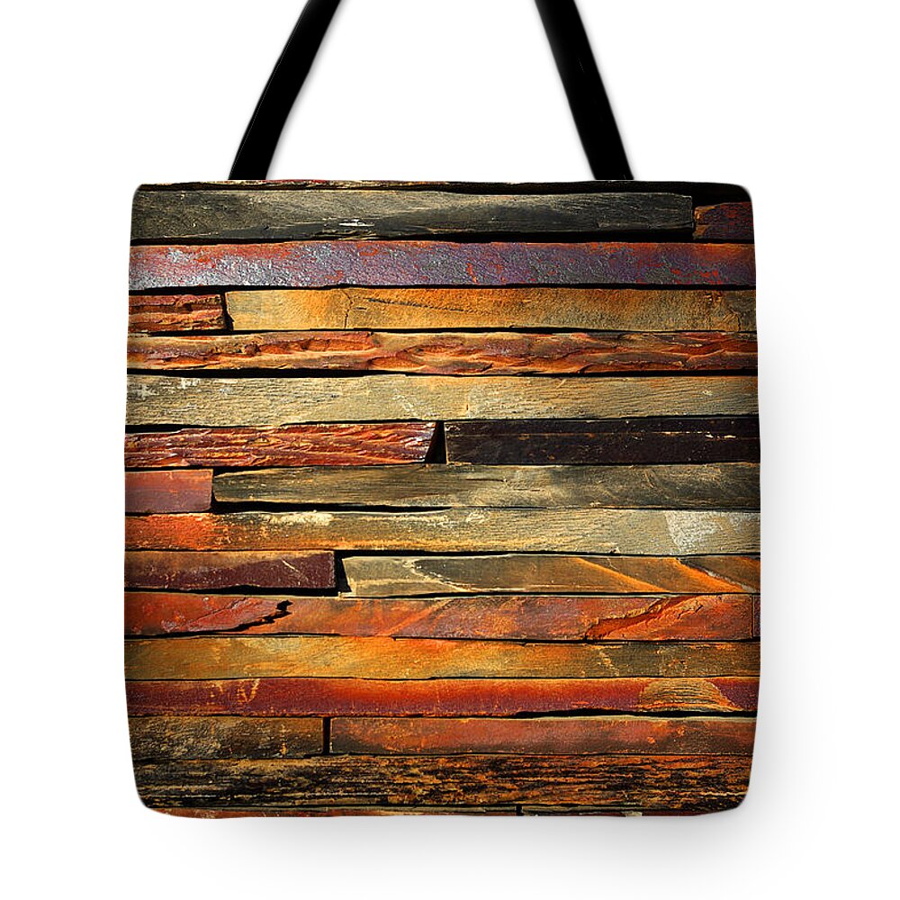 Abstract Tote Bag featuring the photograph Stone Blades by Carlos Caetano