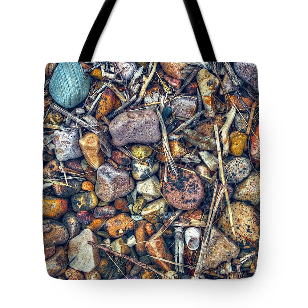 Sticks And Stones Tote Bag featuring the photograph Dry Creek by Wayne Sherriff