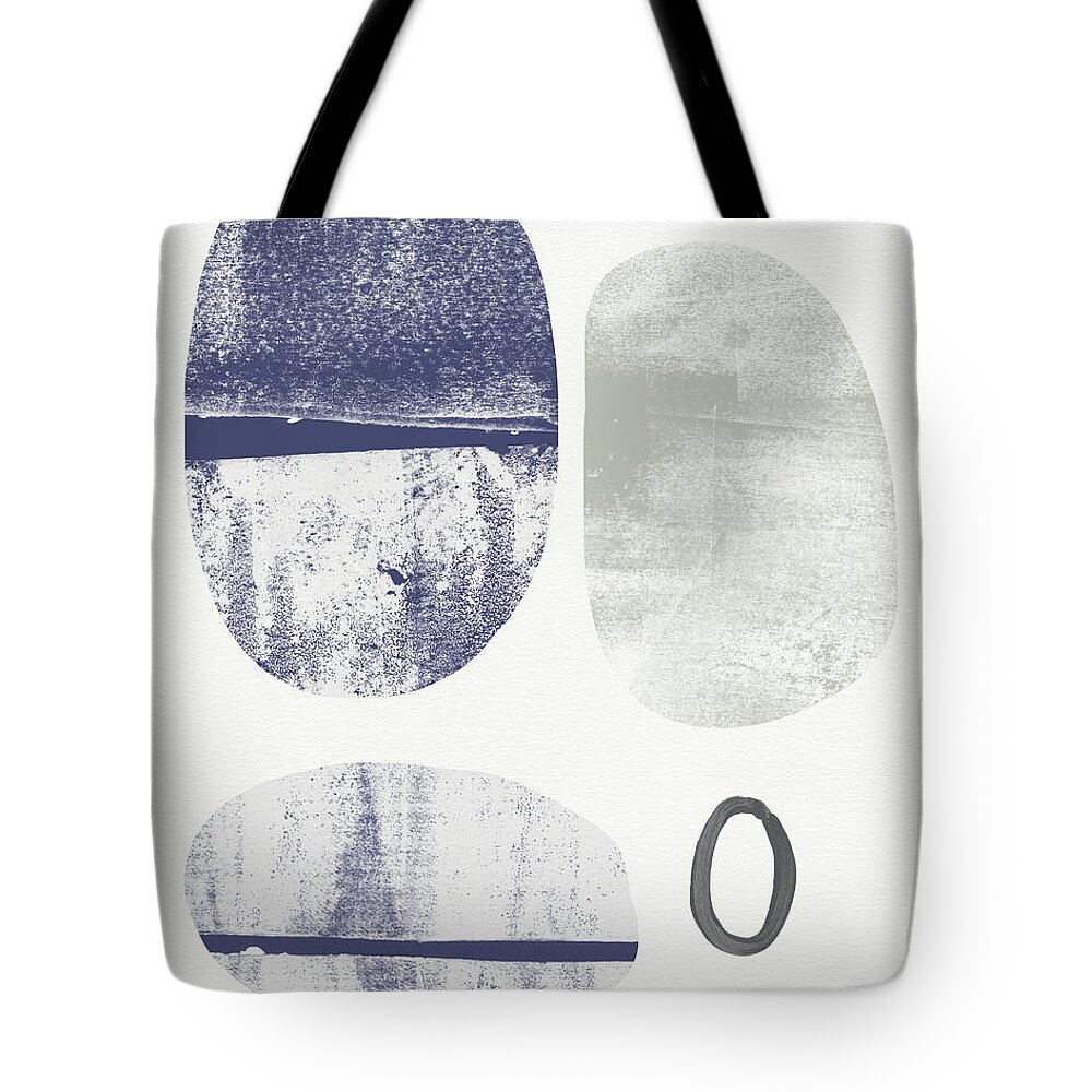 Modern Tote Bag featuring the painting Stones 1- Art by Linda Woods by Linda Woods