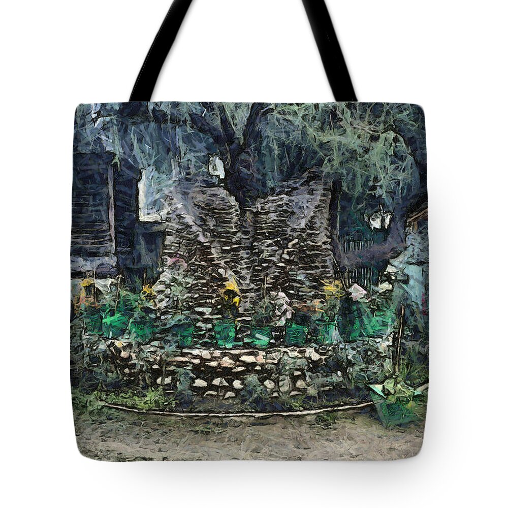 Stone Decoration Tote Bag featuring the photograph Stones to decorate a tree by Ashish Agarwal