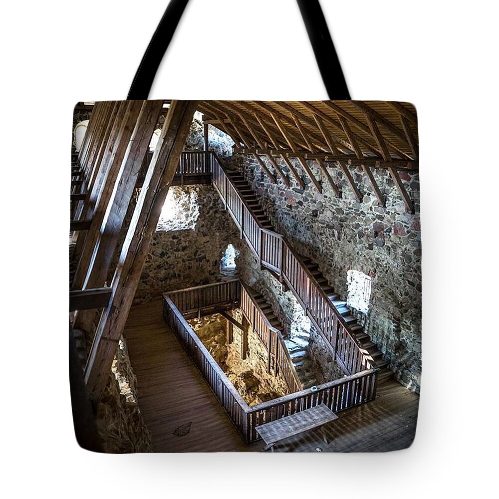  Tote Bag featuring the photograph Stopped In At The Raseborg Castle Ruins by Callum Macbeth