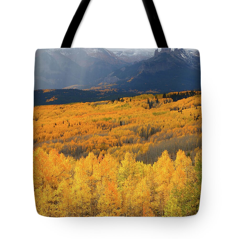 Ohio Pass Tote Bag featuring the photograph Storm at Ohio Pass during autumn by Jetson Nguyen