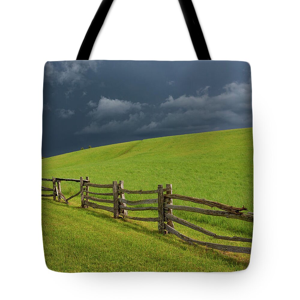 The Lump Overlook Tote Bag featuring the photograph Storm at The Lump by Jim Neal