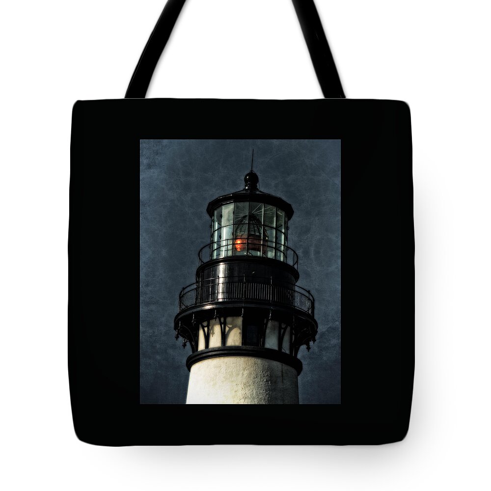 Hdr Tote Bag featuring the photograph Storm At Yaquina Head Lighthouse by Thom Zehrfeld