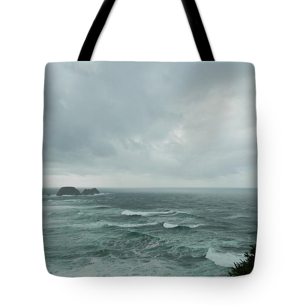 Oregon Tote Bag featuring the photograph Storm Coming In by Gallery Of Hope 