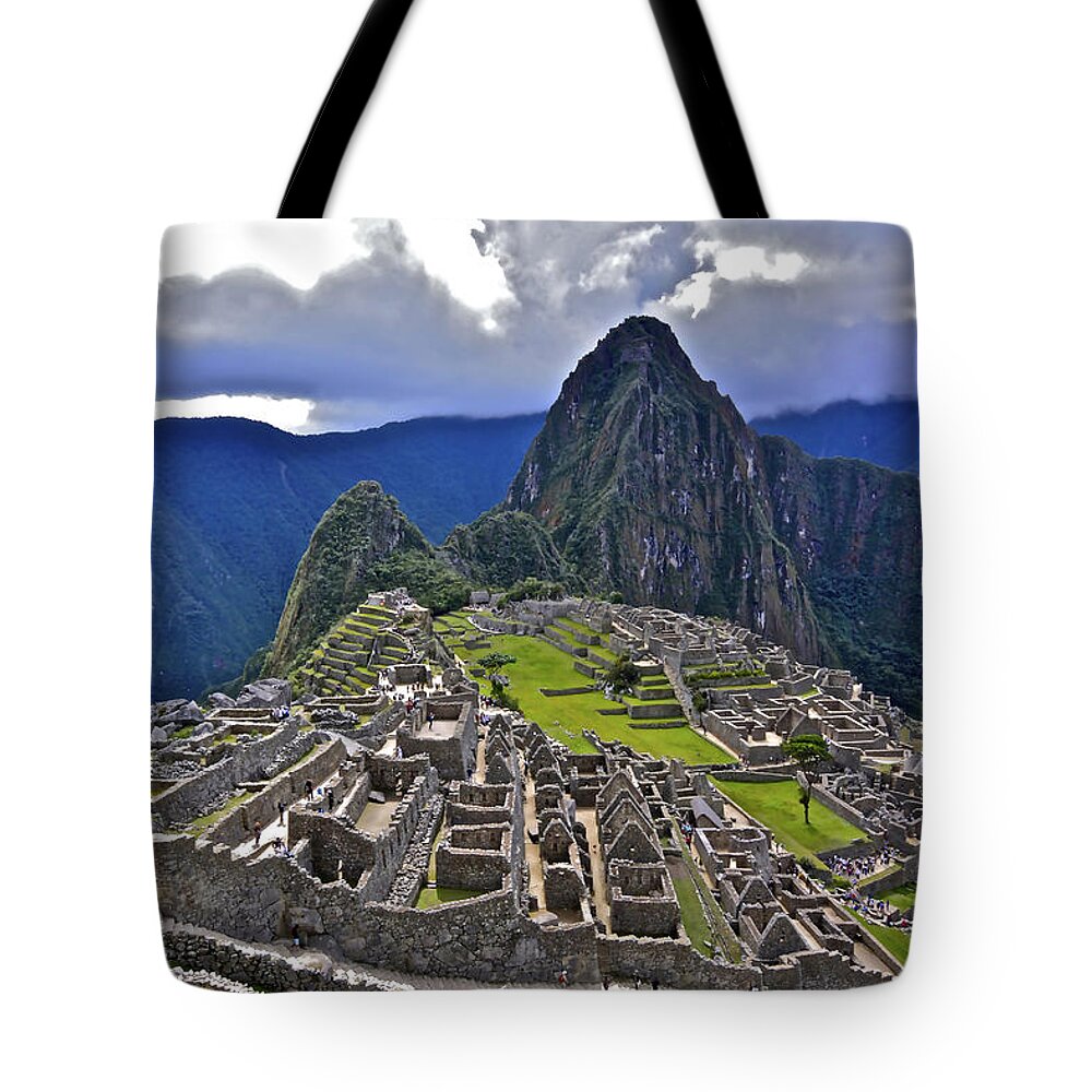 Machu Picchu Tote Bag featuring the photograph Storm Inbound to Machu Picchu by Don Mercer