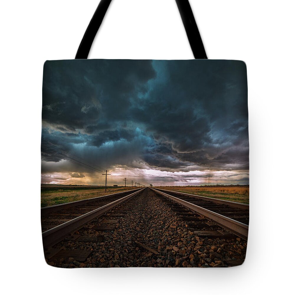 Storm Tote Bag featuring the photograph Storm Tracks by Darren White
