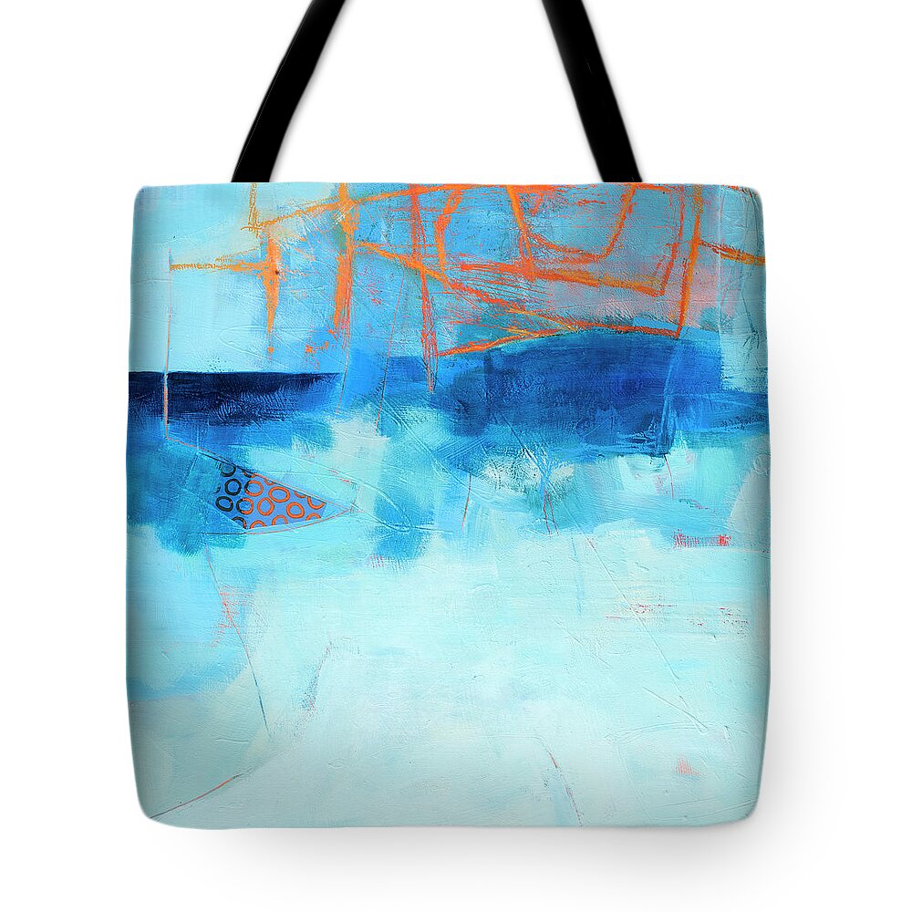 Abstract Art Tote Bag featuring the painting Storm Warning #3 by Jane Davies