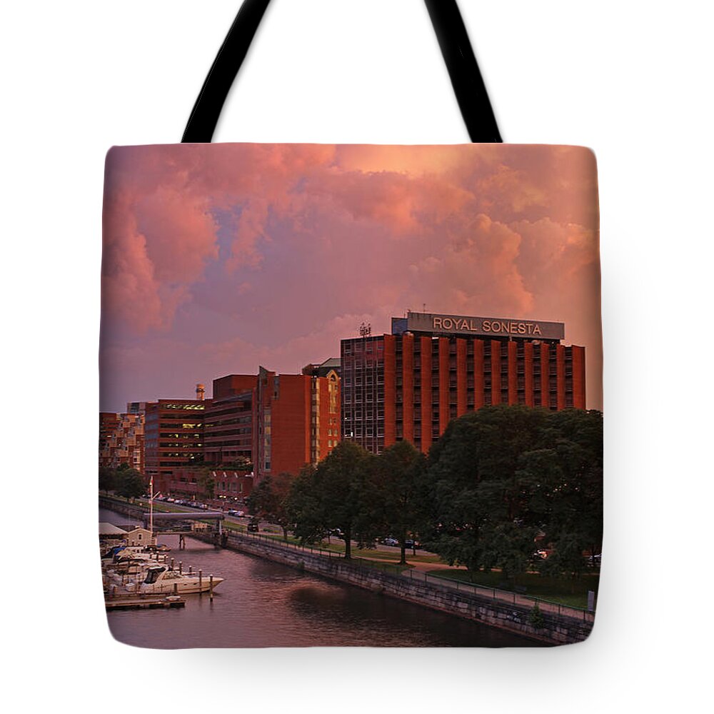 Royal Sonesta Tote Bag featuring the photograph Stormy Boston by Juergen Roth
