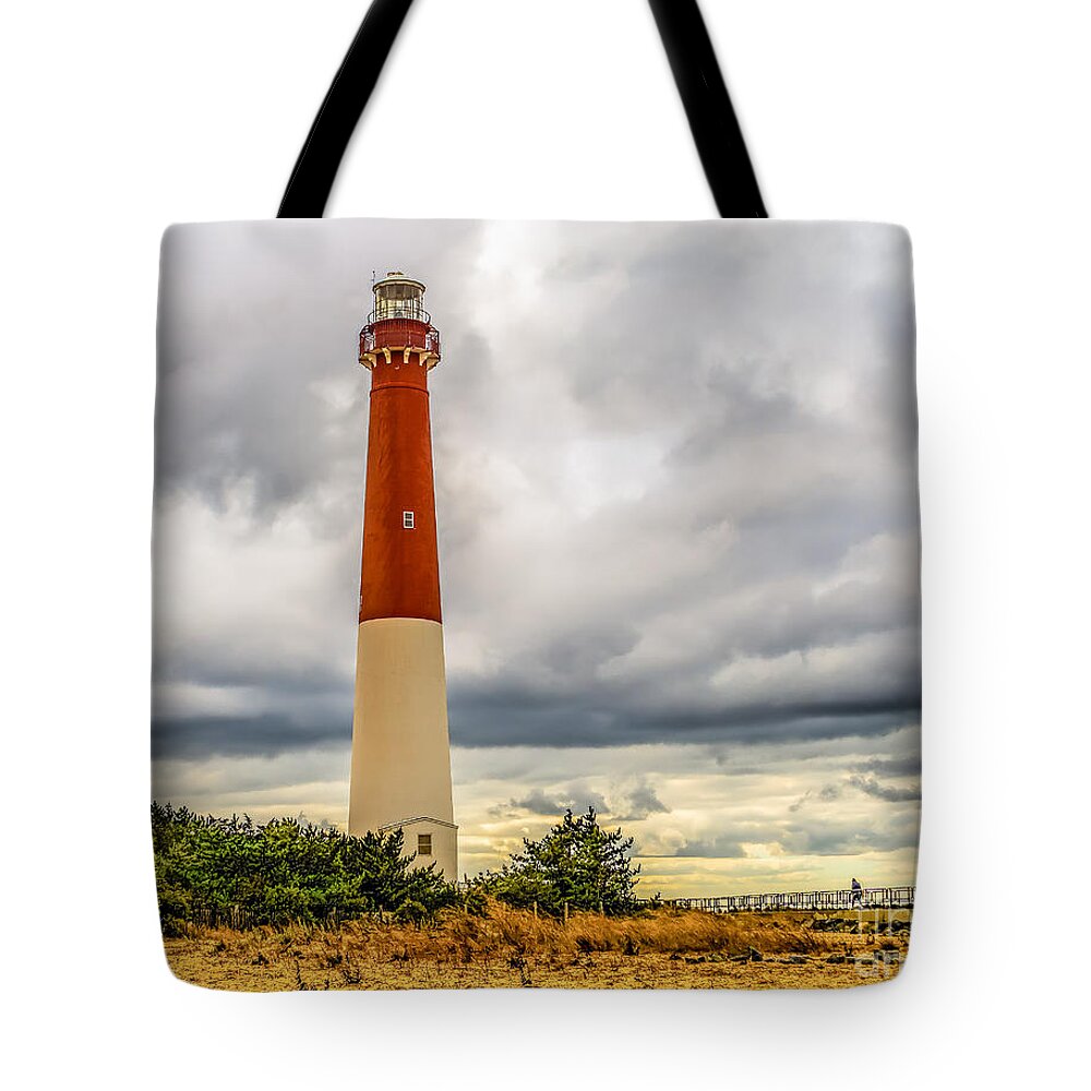 Jersey Tote Bag featuring the photograph Stormy Day at Barnegat Light by Nick Zelinsky Jr