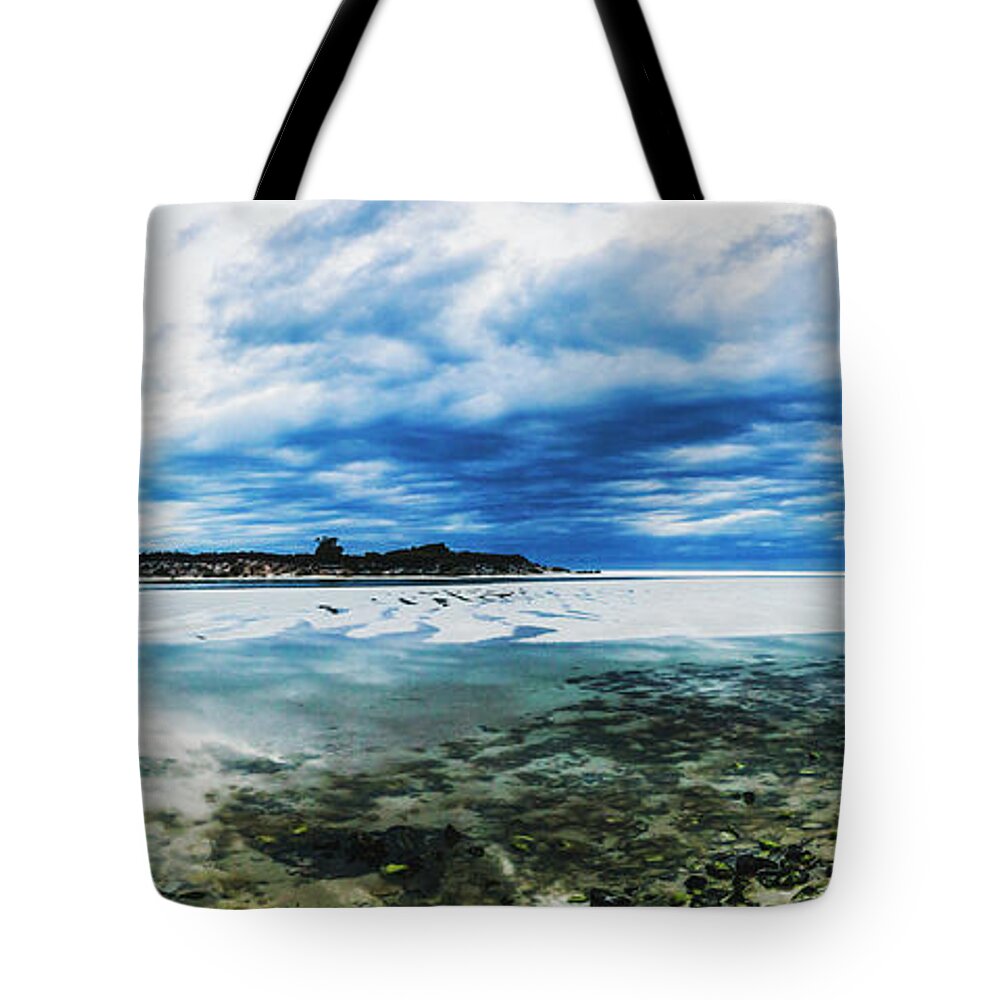 Stormy Tote Bag featuring the photograph Stormy early morning by Jorgo Photography