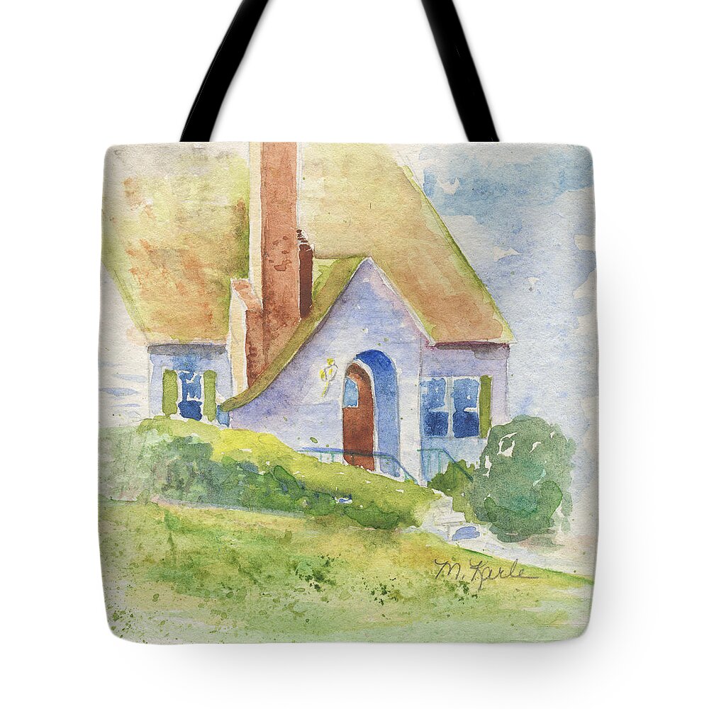 House Tote Bag featuring the painting Storybook House by Marsha Karle