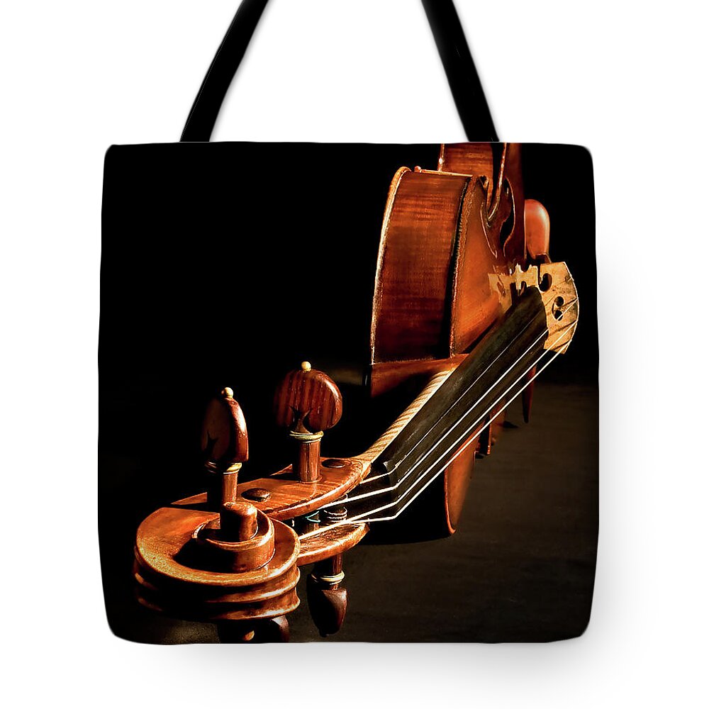 Strad Tote Bag featuring the photograph Stradivarius From The Top by Endre Balogh