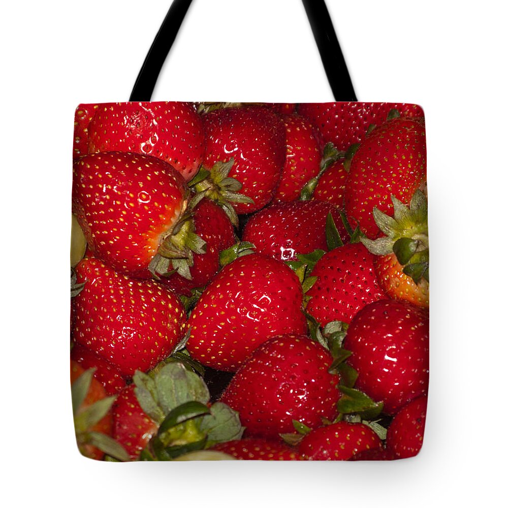 Food Tote Bag featuring the photograph Strawberries 731 by Michael Fryd