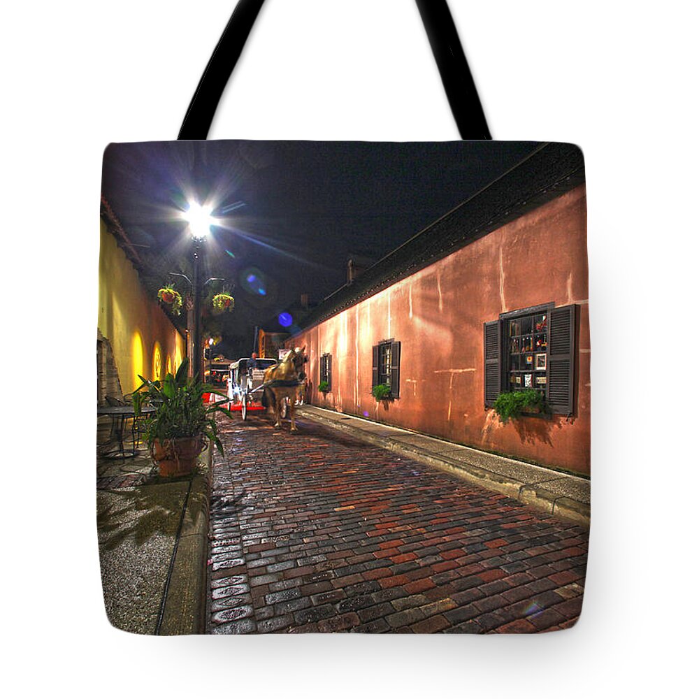 Horse Tote Bag featuring the photograph Streets of St Augustine by Robert Och