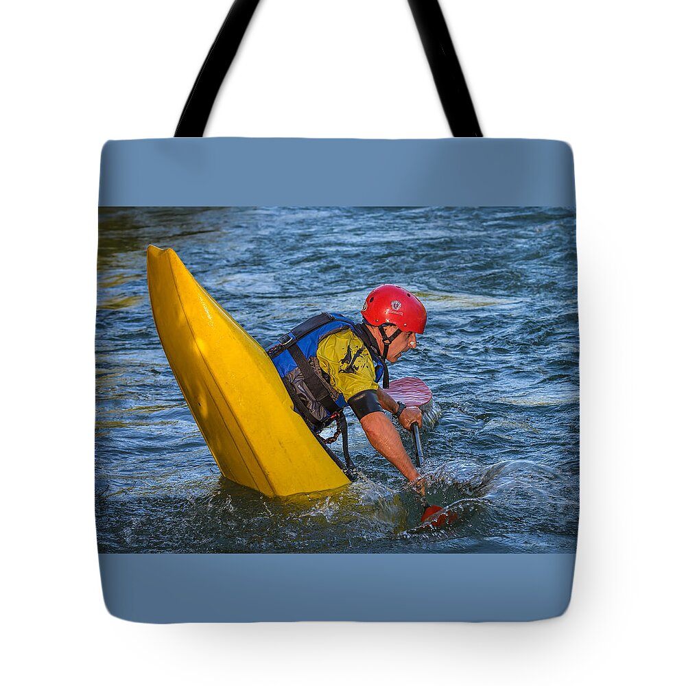 Kayak Tote Bag featuring the photograph Strenght by Robert Krajnc
