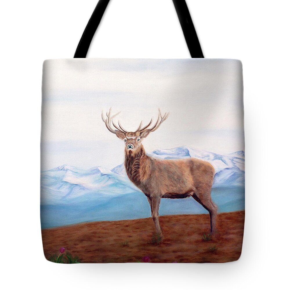 Wildlife Tote Bag featuring the painting Strength and Beauty by Jeanette Sthamann