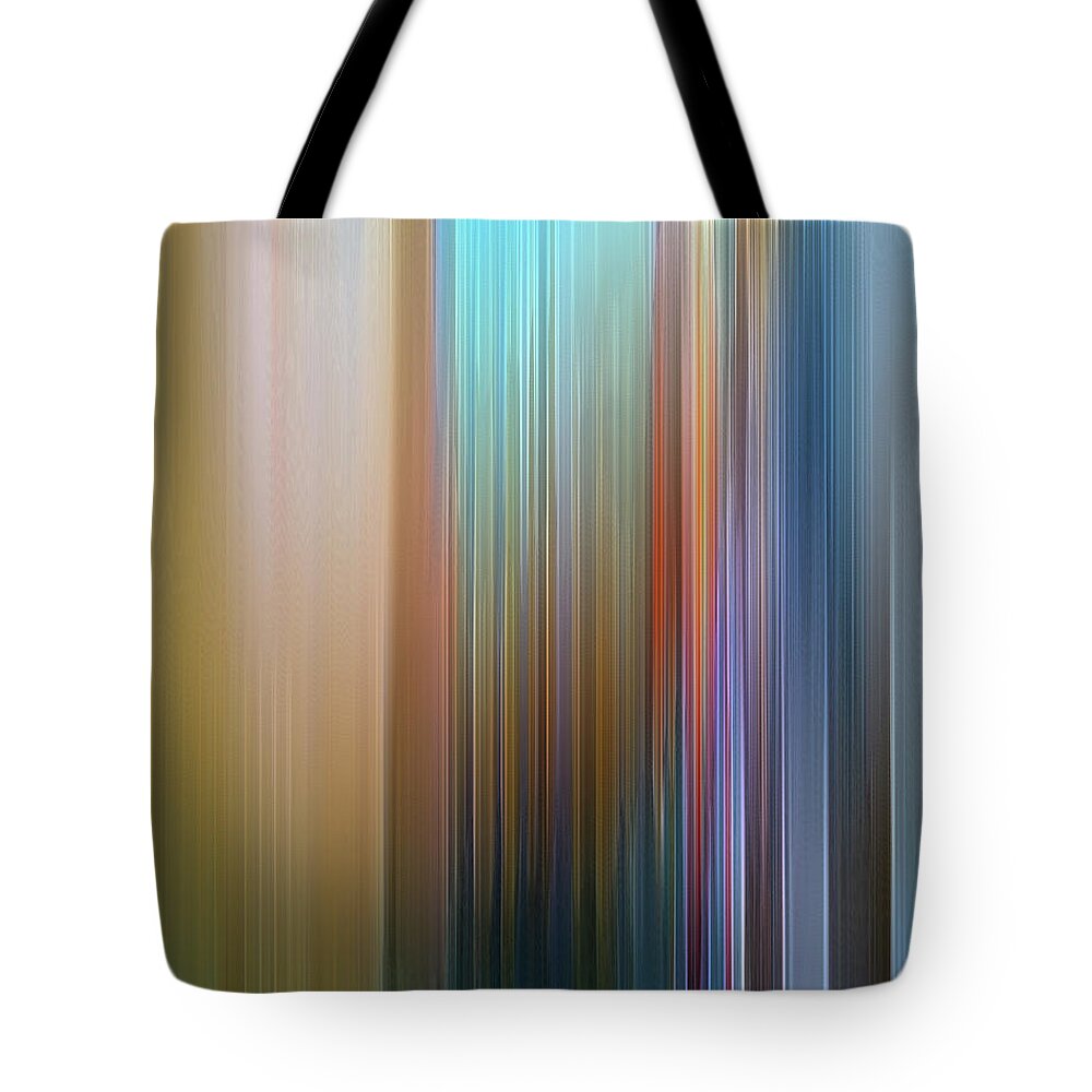 Abstract Tote Bag featuring the digital art Stria Mediterranean by Gina Harrison