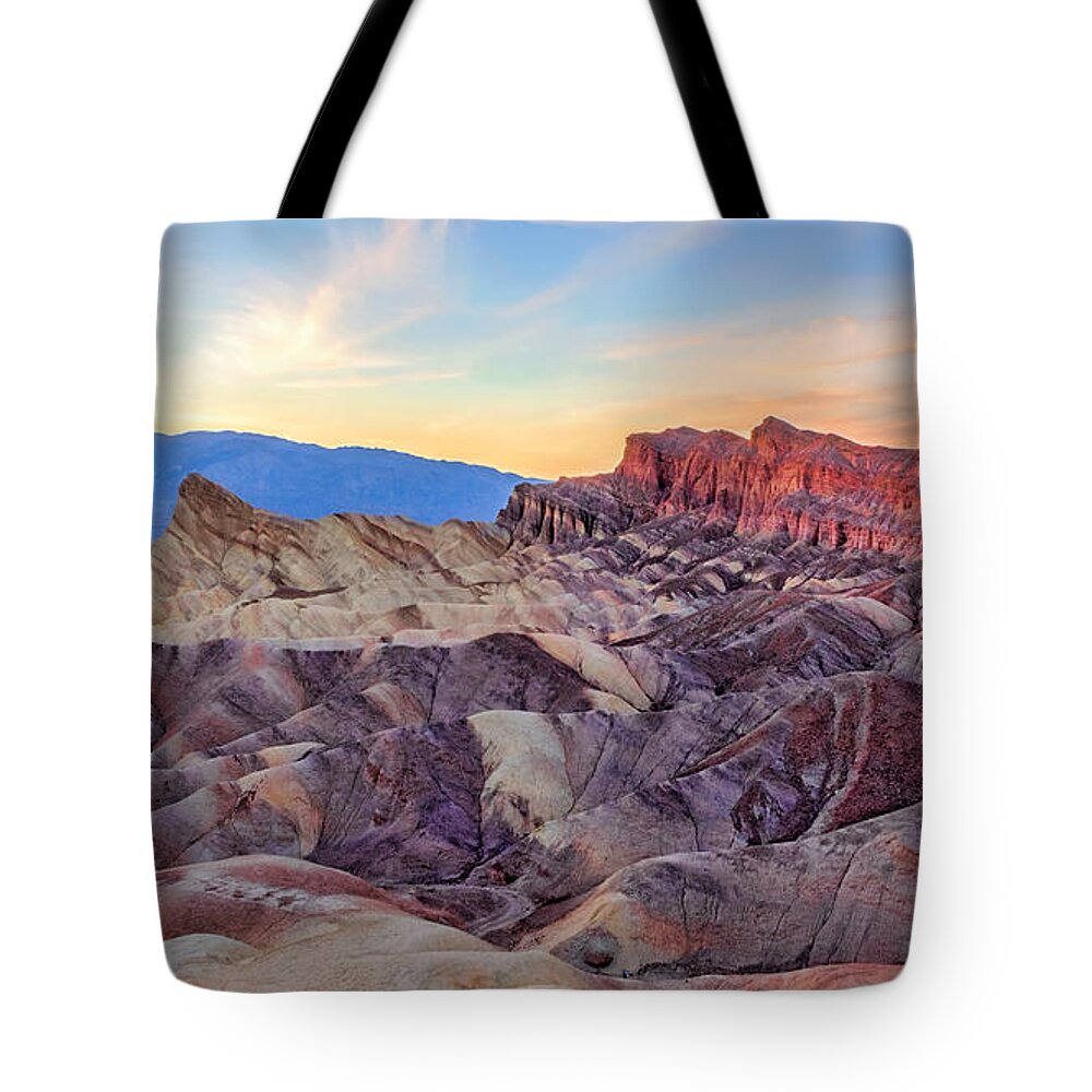 Death Valley Tote Bag featuring the photograph Striated Erosion by Rick Wicker