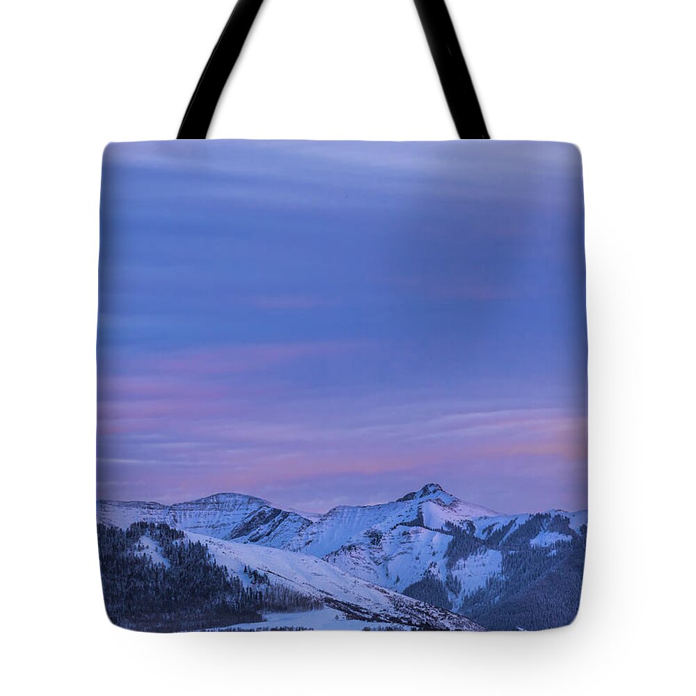 Sky Tote Bag featuring the photograph Striped Sky at Day's End by Denise Bush