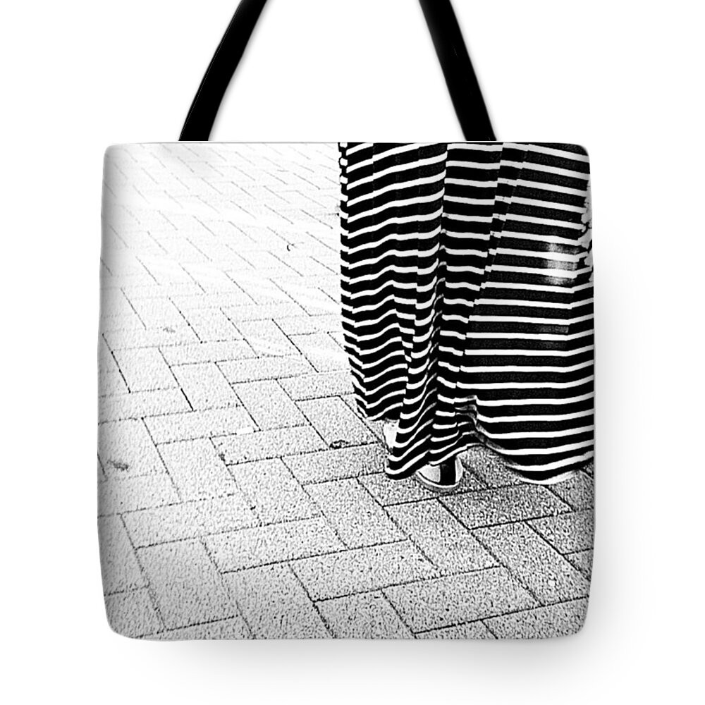 Geometry Tote Bag featuring the photograph Stripy Skirt by Heather Classen