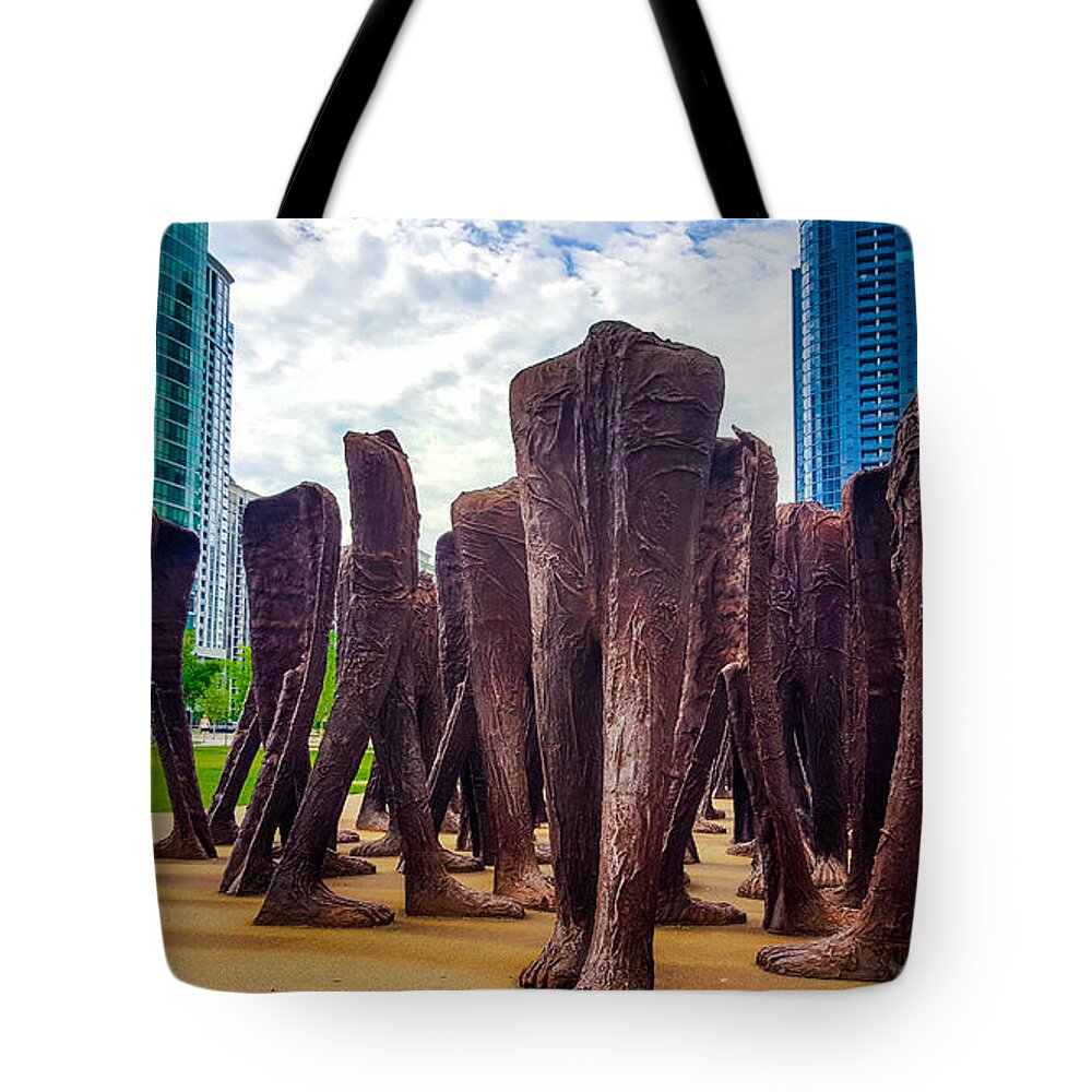 Walking Tote Bag featuring the photograph Stroll in the park. by Britten Adams