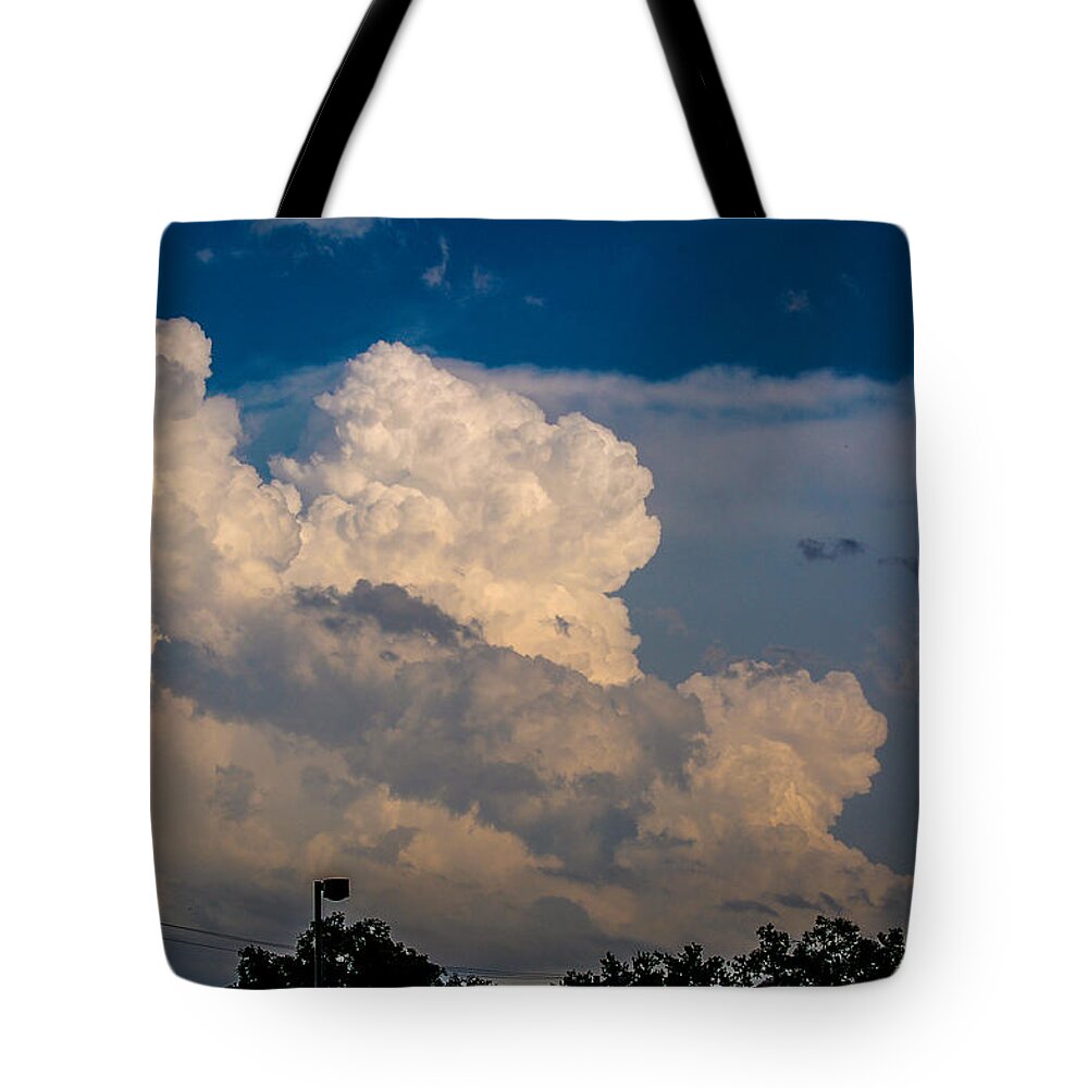 Nebraskasc Tote Bag featuring the photograph Strong Nebraska Thunderstorm Cells by NebraskaSC