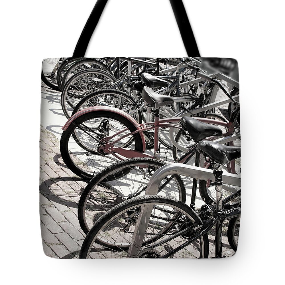 Stuck In The Middle Multi Color Tote Bag featuring the photograph Stuck in the Middle by Pat Cook