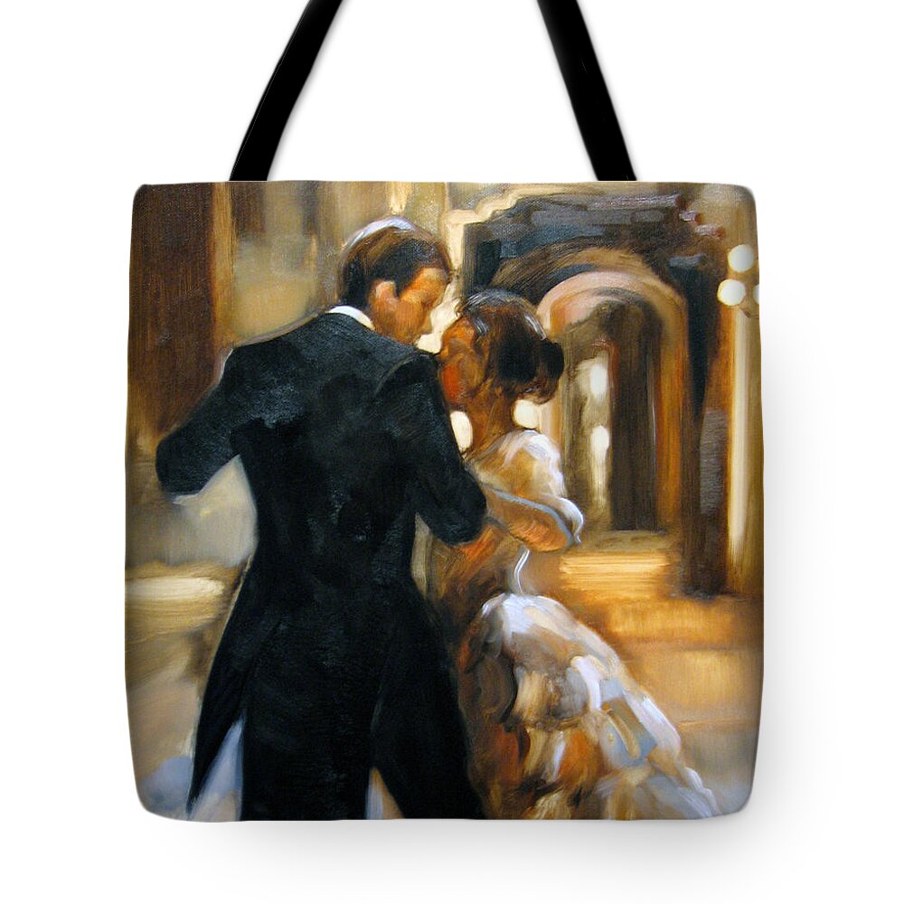 Figurative Tote Bag featuring the painting Study for Last Dance 2 by Stuart Gilbert