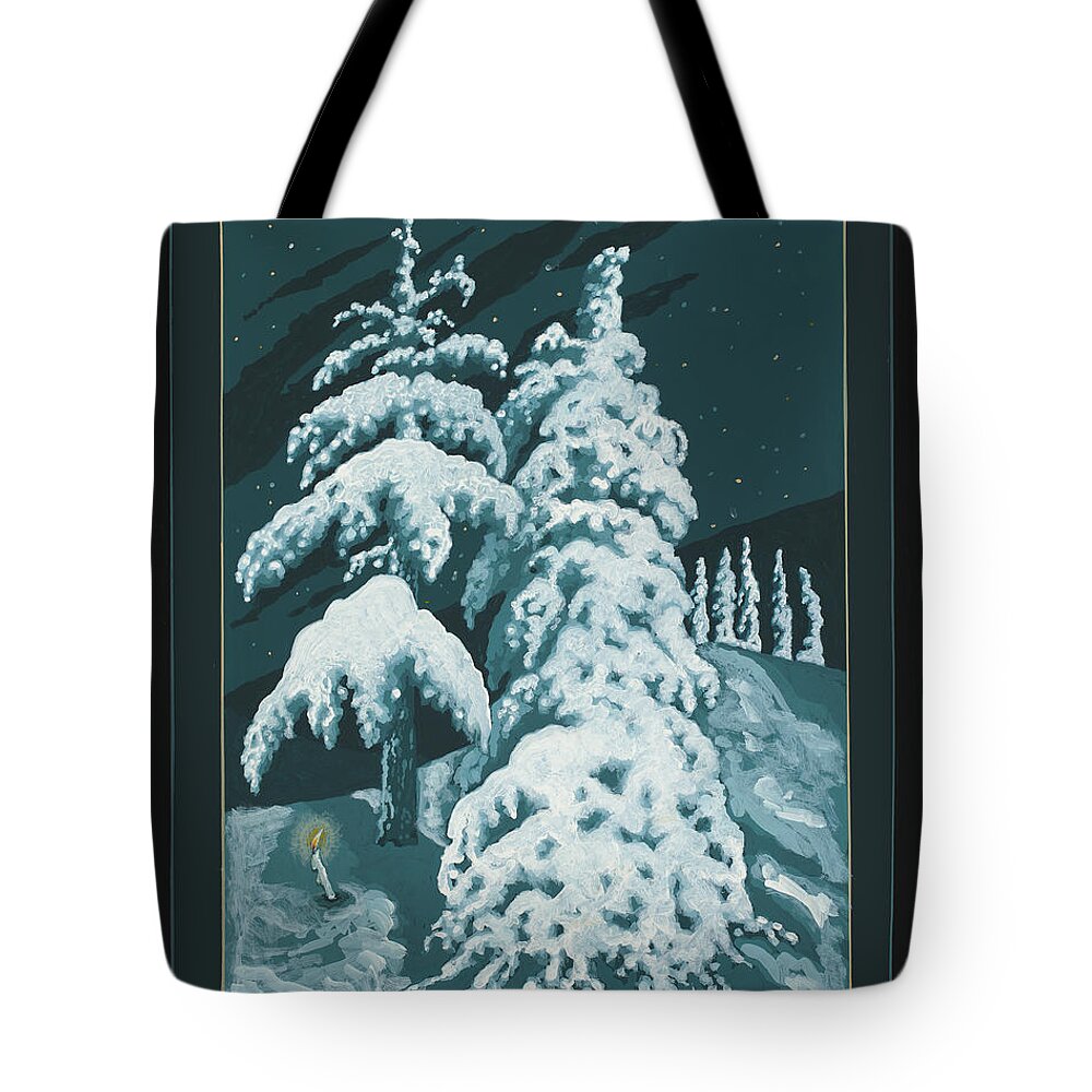 Winter Trees Of Life Tote Bag featuring the painting Study for Winter Trees of Life 299 by William Hart McNichols