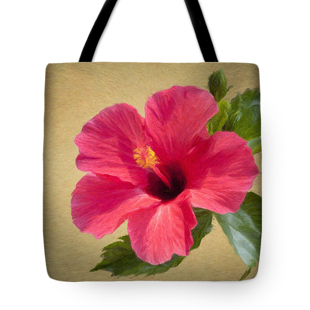 Flower Tote Bag featuring the painting Study in Scarlet by Jeffrey Kolker