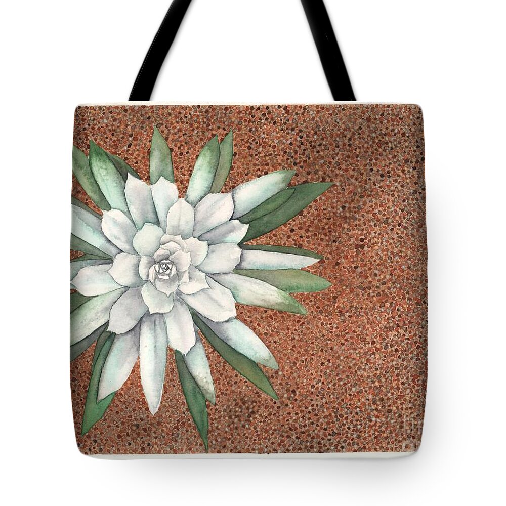 Succulent Tote Bag featuring the painting Succulent by Hilda Wagner
