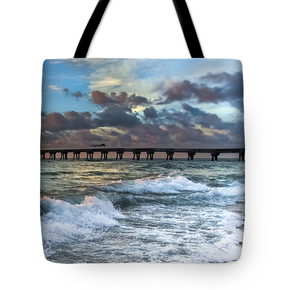 Clouds Tote Bag featuring the photograph Sudsy Vertical II by Debra and Dave Vanderlaan