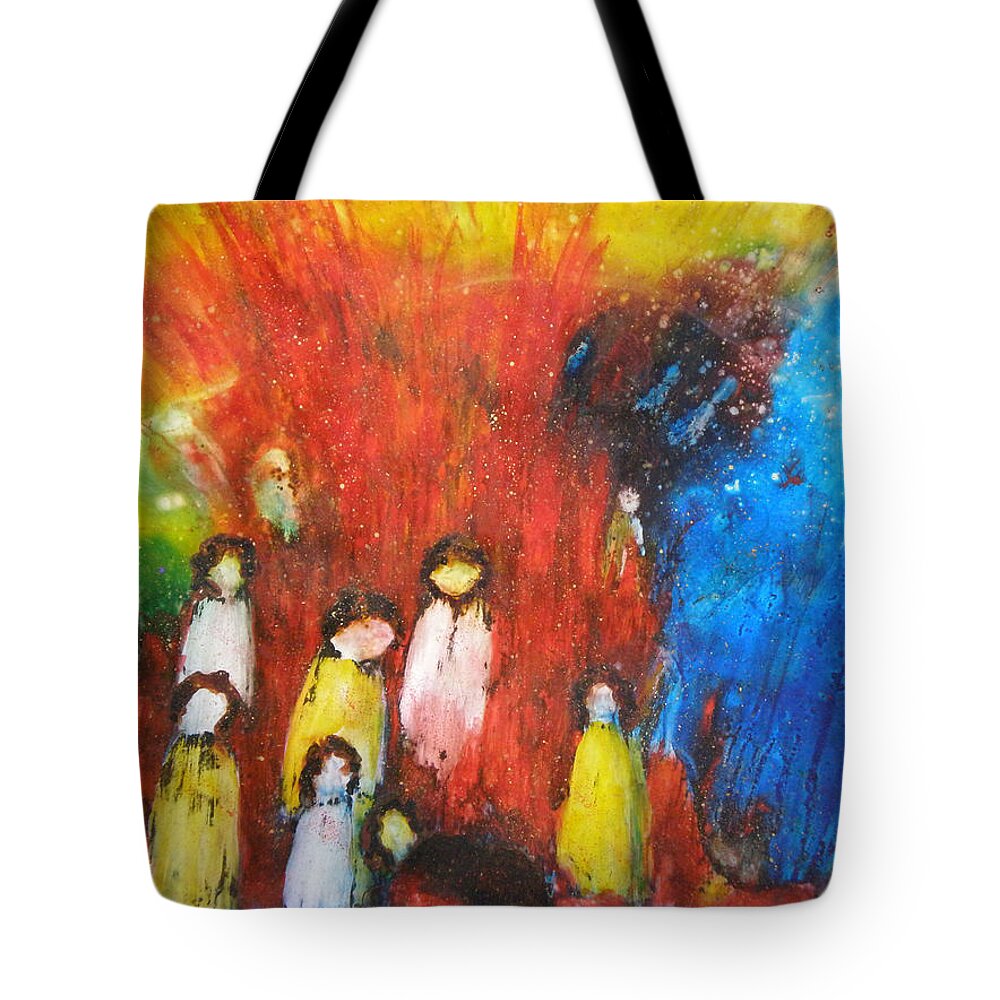 Children Tote Bag featuring the painting Suffer the Children by Janice Nabors Raiteri