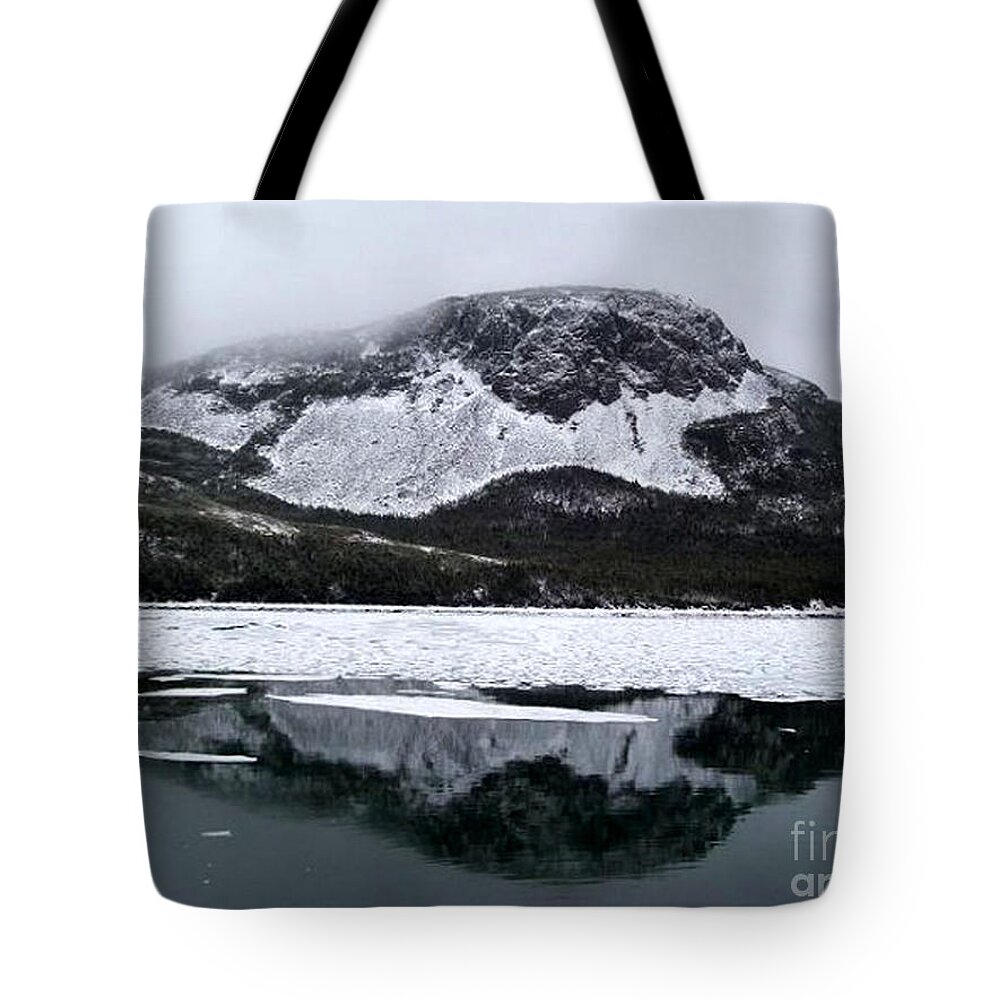Sugarloaf Tote Bag featuring the photograph Sugarloaf Hill Reflections in Winter by Barbara A Griffin
